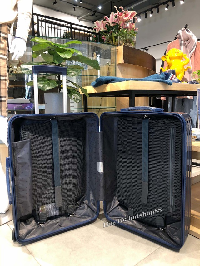 RIMOWA行李箱四輪拉杆箱 essential最新系列 日默瓦純PC高端拉杆箱 藍色 gdx1233